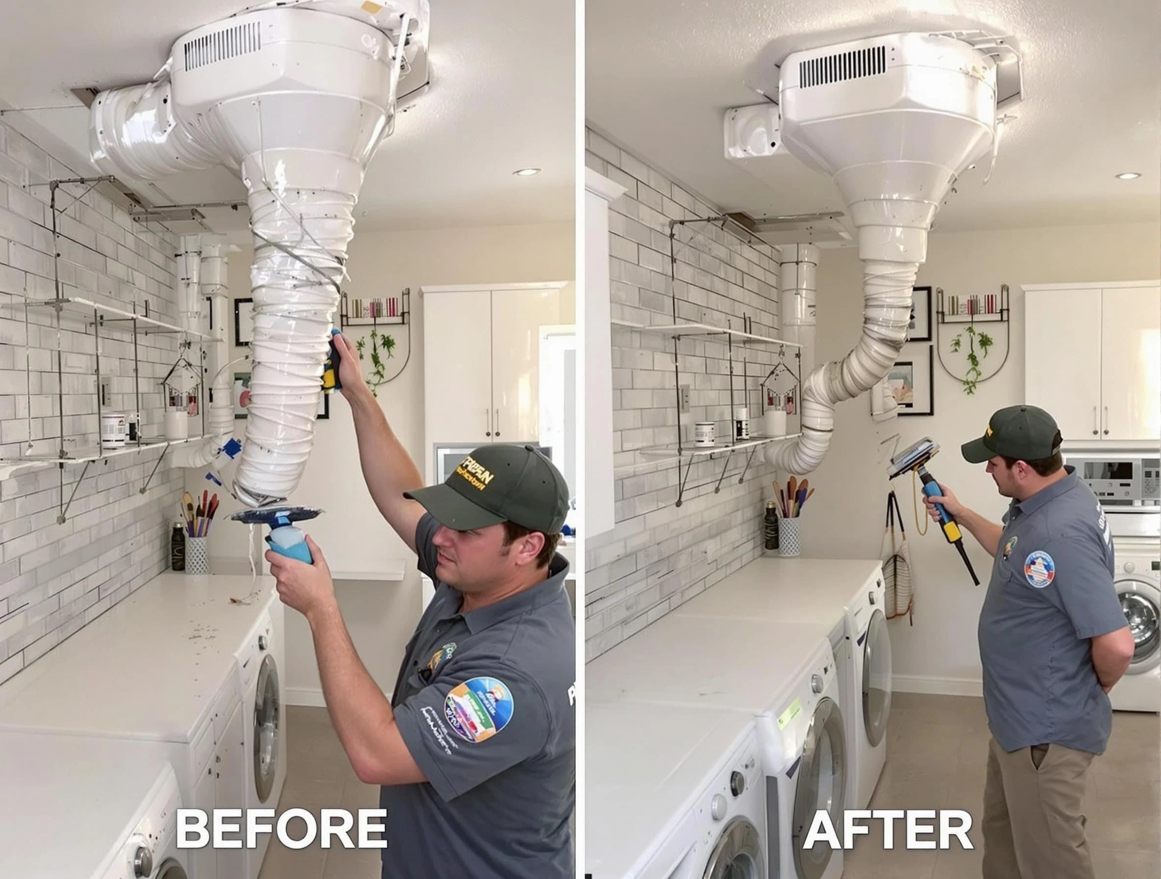 Professional dryer exhaust vent cleaning by Kingfisher Dryer Vent Cleaning in Kingfisher