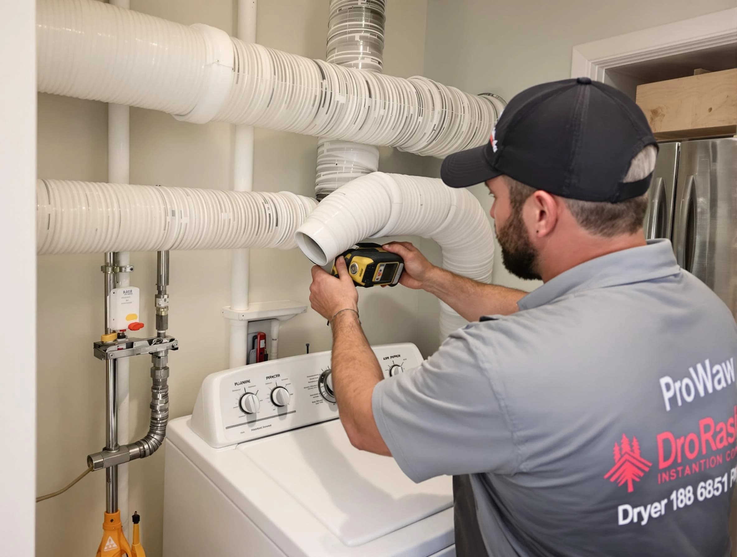 Professional dryer vent hose installation by Kingfisher Dryer Vent Cleaning in Kingfisher