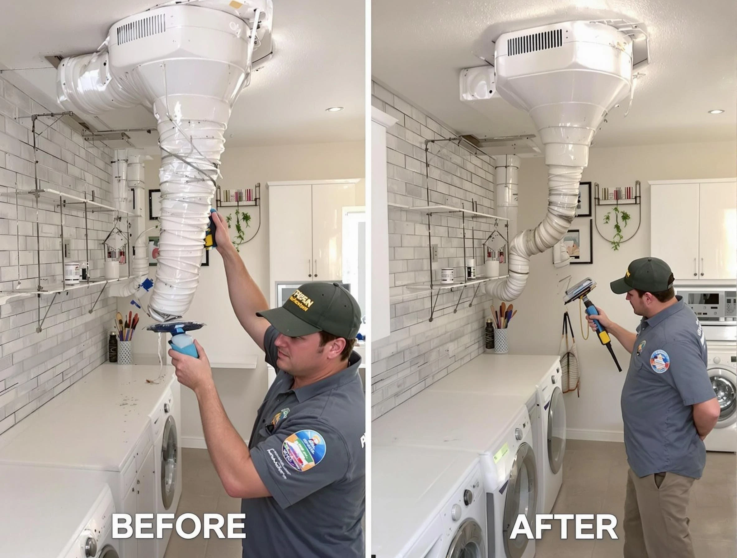 Professional dryer exhaust vent cleaning by Kingfisher Dryer Vent Cleaning in Kingfisher