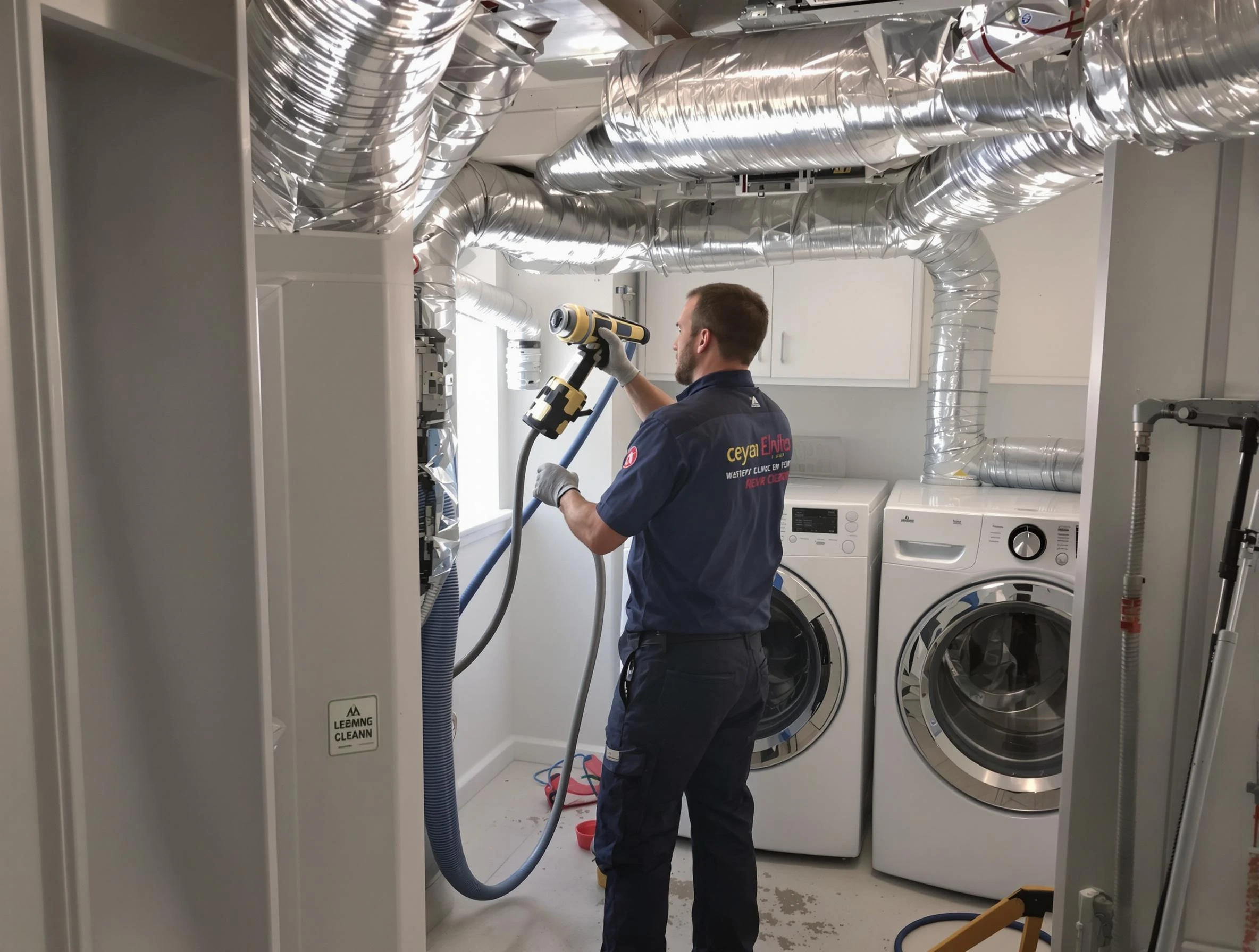 Kingfisher Dryer Vent Cleaning specialist using advanced equipment for thorough duct cleaning in Kingfisher